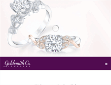 Tablet Screenshot of goldsmithjewelers.com